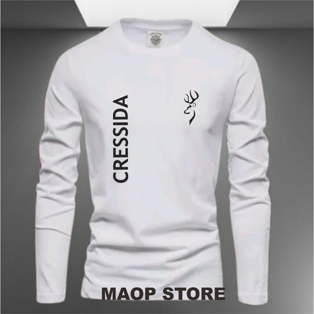 Kaos Lengan Panjang Koas Pria Wanita Kaos Distro Lengan Panjang CRESSIDA Kirikanan Black