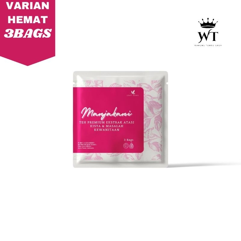 

VARIAN HEMAT TEH MANJAKANI TEH HERBAL UNTUK PROMIL SARI RAPET OBATI KISTA MIOM, KANKER SERVIKS ORIGINAL MANJAKANI ISI 3BAGS BY WARUNG TOMBO