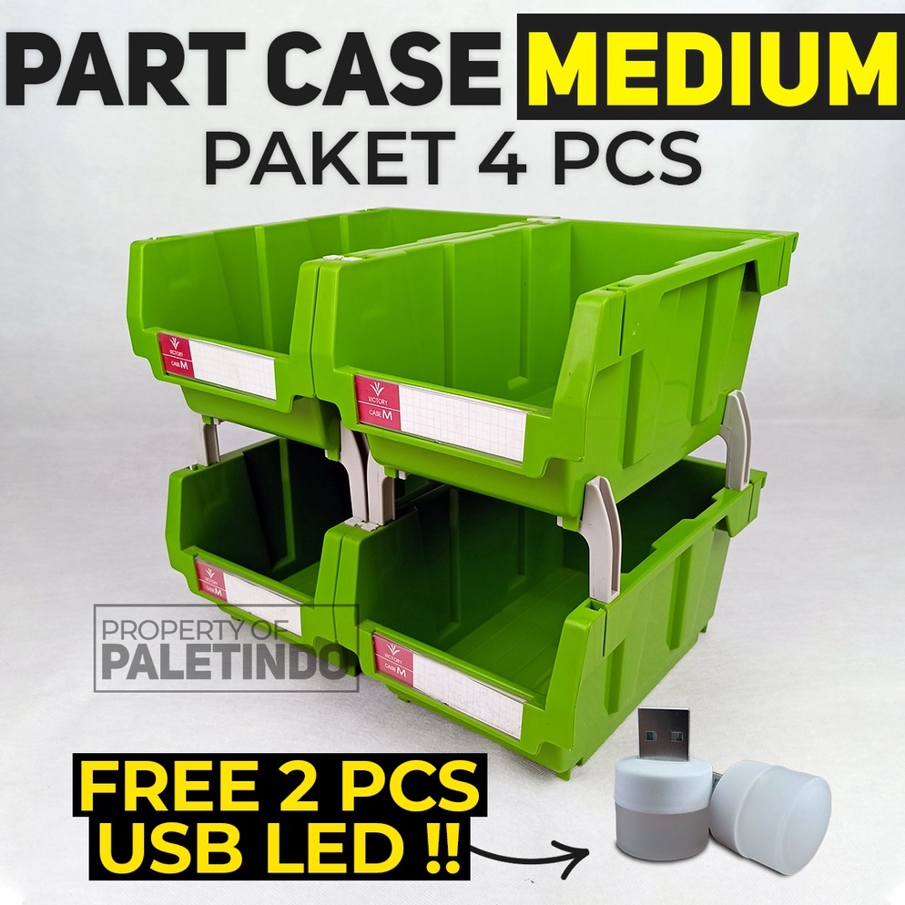 

KODE D45N Part Case MEDIUM Victory Paket 4 Pcs Free 2 Pcs Lampu USB LED