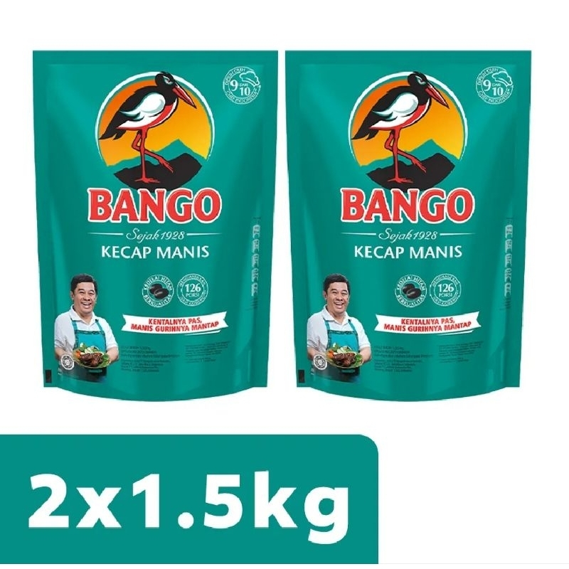 

[Paket Isi 2] Bango Kecap Manis Pouch 1.5Kg