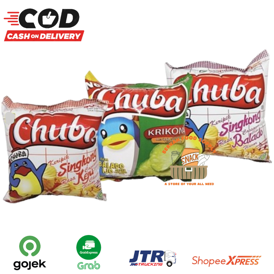 

[ BERKAH ] Chiki Chuba 12gr Balado Keju Balado Ijo Cuba Keripik Singkong Cemilan Jadul