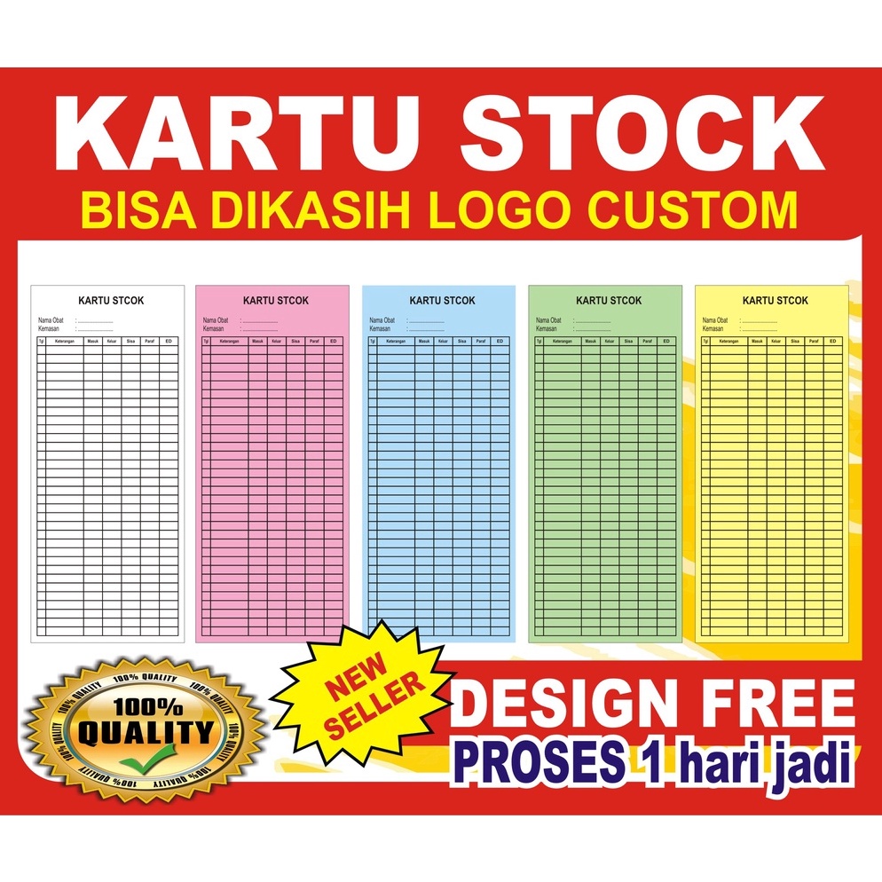 

KODE M84G Kartu Stock Persediaan Barang Kartu Iuran Kartu Absen Kartu Stok Obat