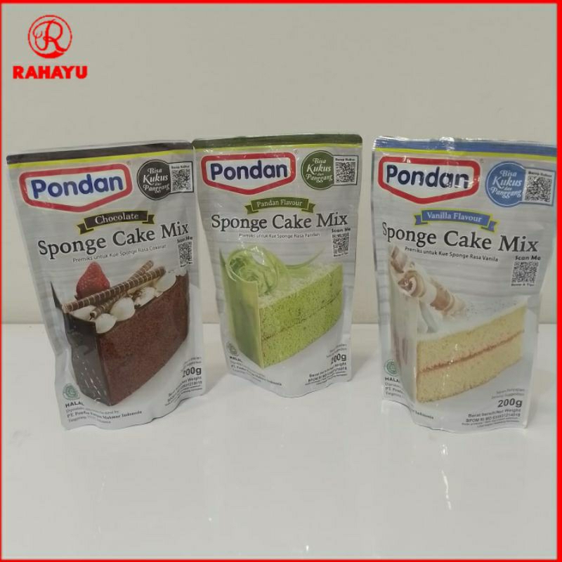 

PONDAN SPONGE CAKE MIX POUCH 200GR