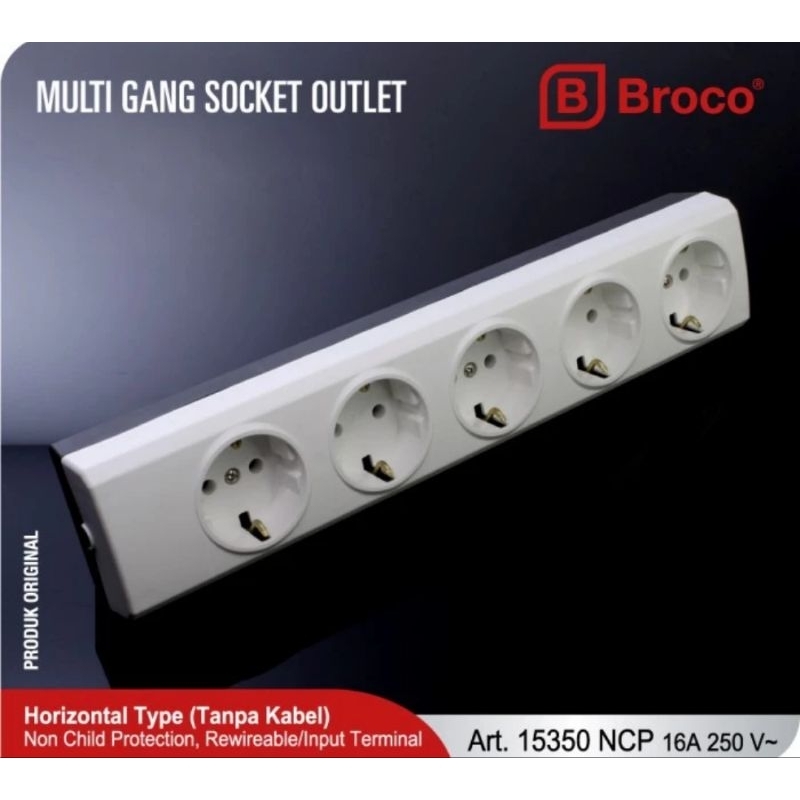 Stop kontak 5 lubang Broco