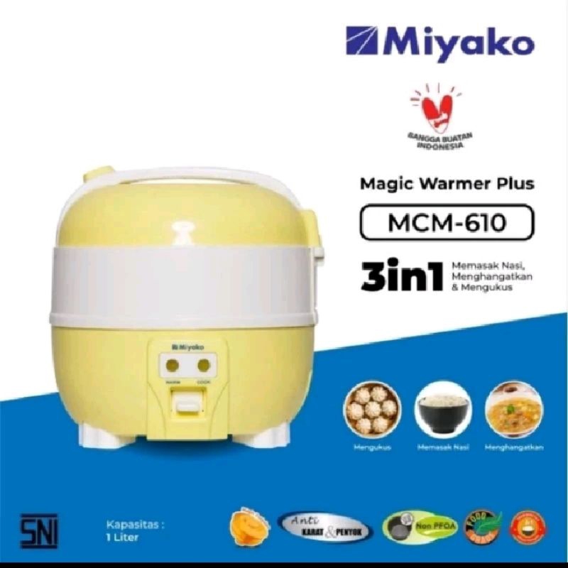 Miyako Magic Com Rice Cooker 1Liter 3in1 MCM610 MCM 610