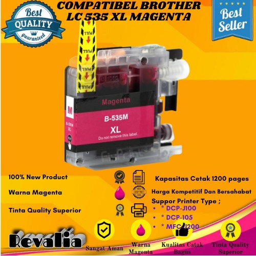 Cartridge Tinta Compatible Brother LC539XL LC 539XL LC535XL LC 535XL - magenta