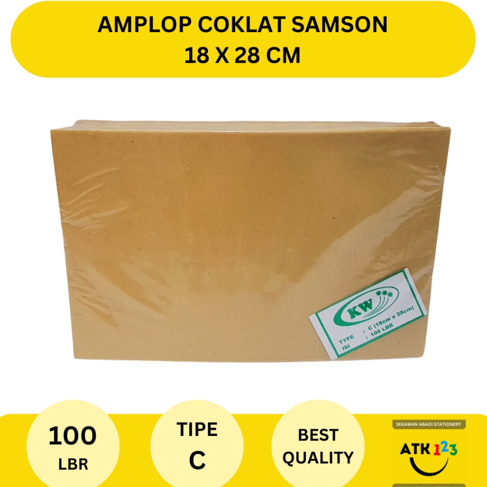 

KODE G32K Amplop Coklat Samson C Ukuran 18x28cm Amplop Dokumen Lamaran Kerja