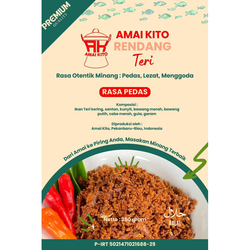 

Rendang Teri Amai Kito Varian Pedas