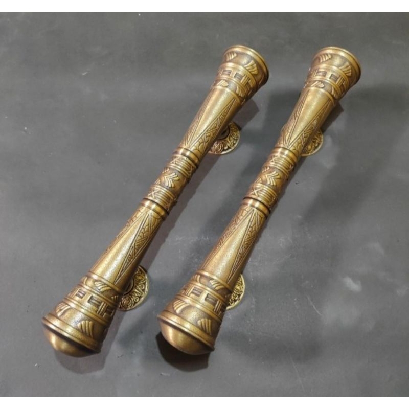 Handle Pintu Rumah Kuningan Godo Jepang Ukir 32 cm