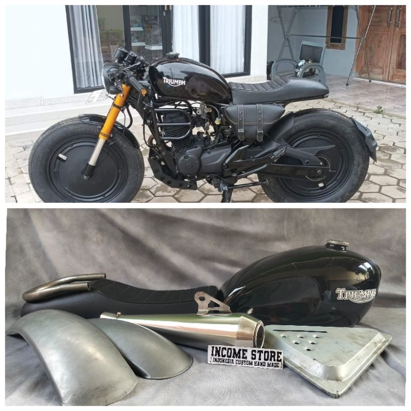 Paket Japstyle Motor Custom Triumph Bratcafe Bobber Caferacer Tiger Megapro CB Gl Byson Thunder