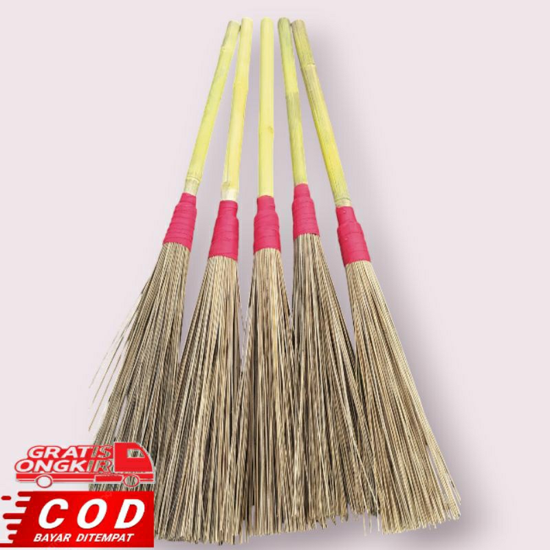 Sapu taman lidi / sapu lidi / sapu halaman / sapu gagang bambu kuat / sapu jalan / COD