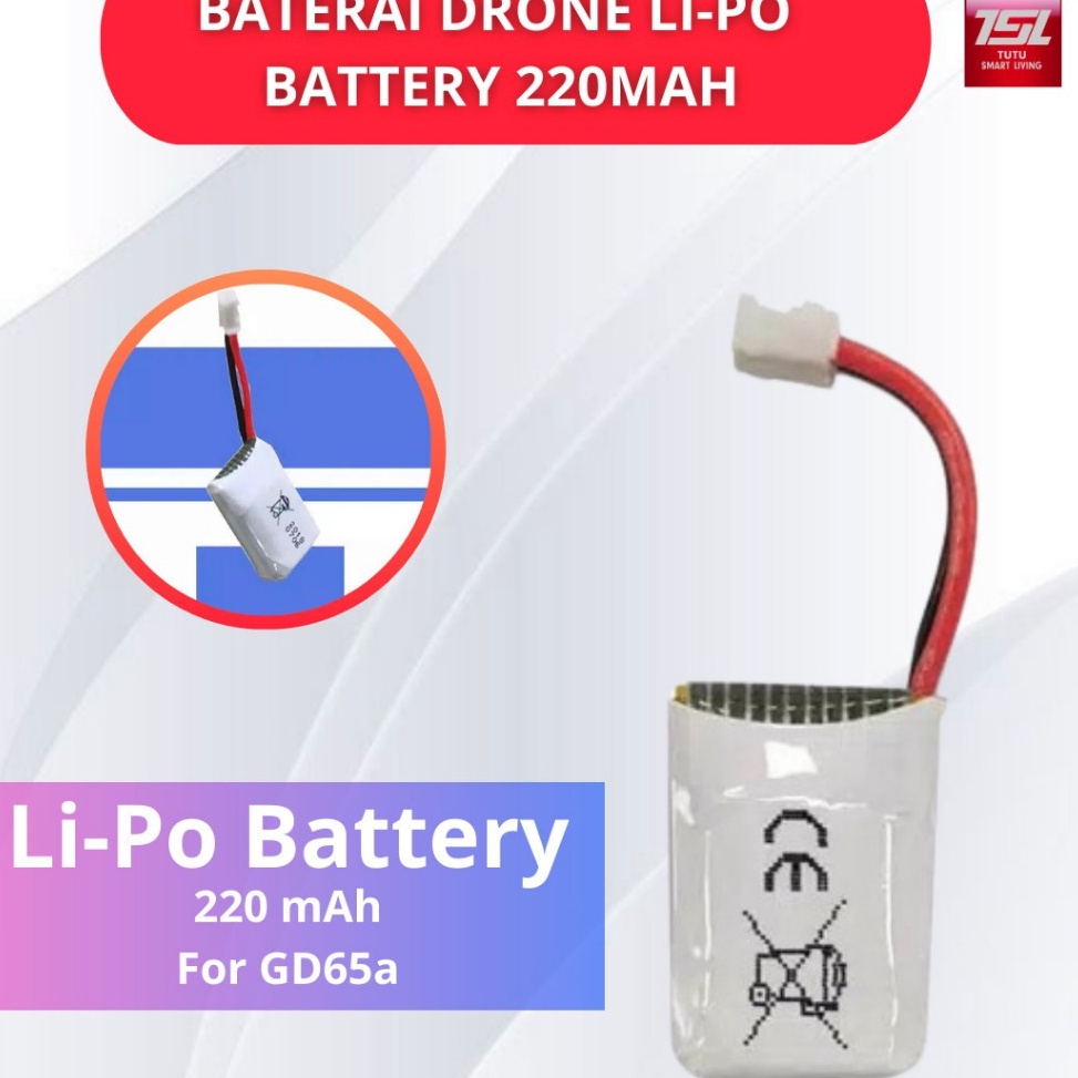 Harga Khusus TUTU Baterai Drone LiPo Battery 22mAh Quadcopter for Apex GD65 Mini Drone