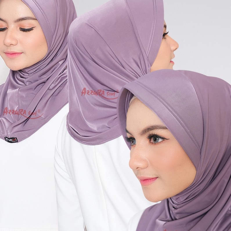 Beli Dong Hijab Sport Garis Dua  Azzura Scarf  ORIGINAL  Bergo Sport  Hijab Olahraga Instan