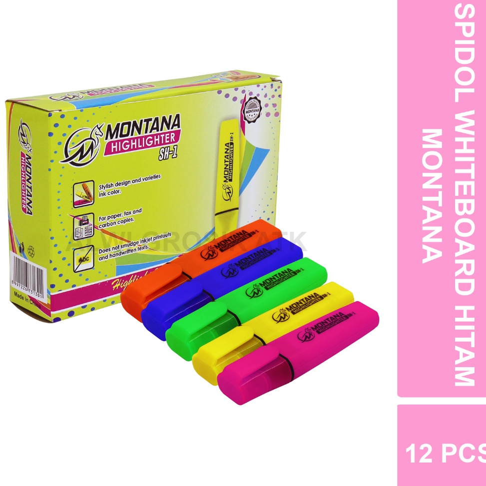 

KODE L37Q STABILO MONTANA HIGHLIGHTER SH1 ISI 12 PCS