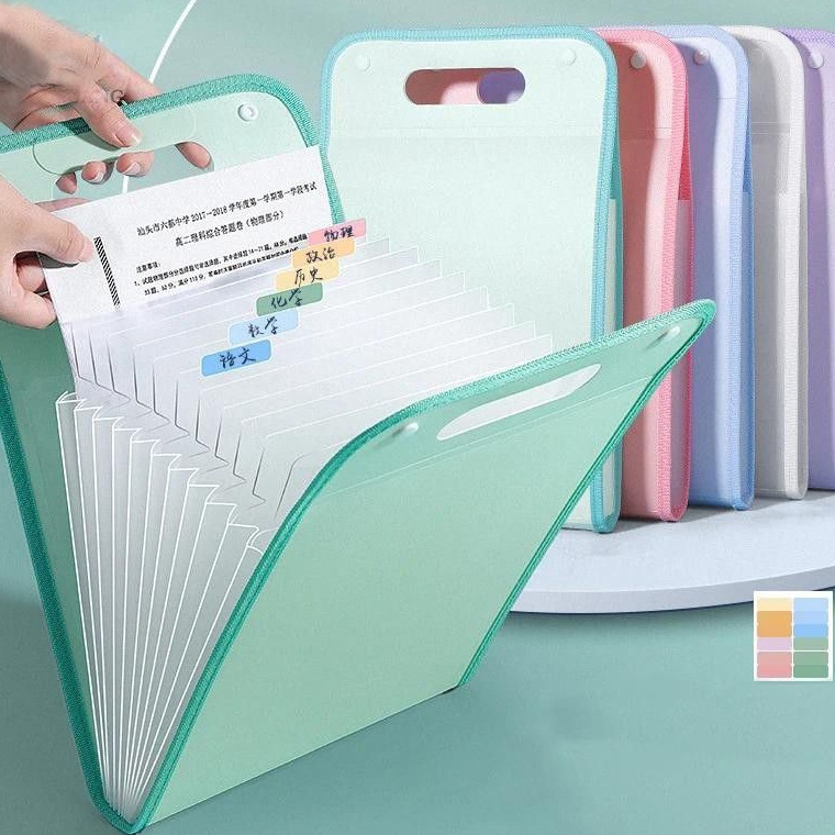 

KODE N2D Tas File Handle Transparan Anti Air Organizer File A4 13 Sekat