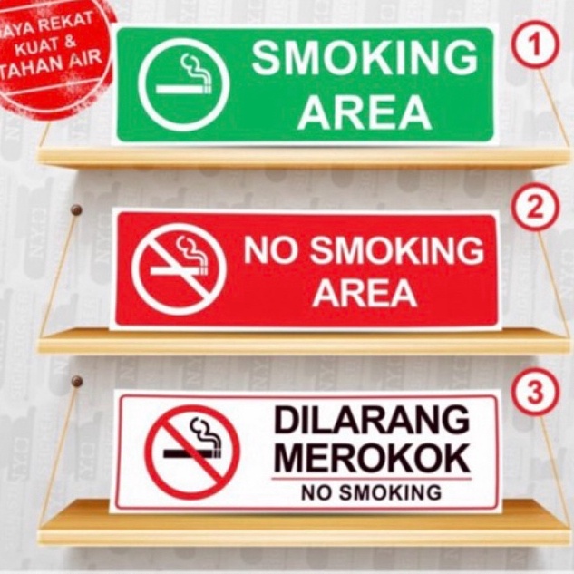 

KODE J26F Sign akrilik Smoking Area dan No smoking Area 1cm x 3cm