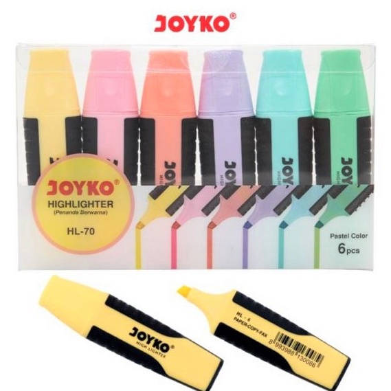 

KODE Y97N SET STABILO JOYKO Highlighter Berwarna HL7 Pastel Color