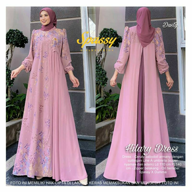 DRESS KONDANGAN HILARY DRESS TERBARU  / GROSIR BUSANA SURABAYA / TERMURAH / TERLARIS / COD BAYAR DIT