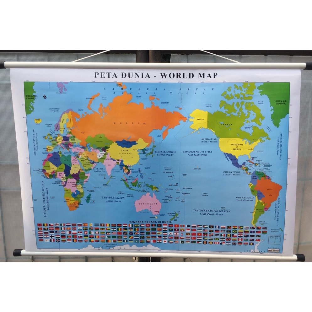 

KODE B96Z Peta Dunia world map peta dinding