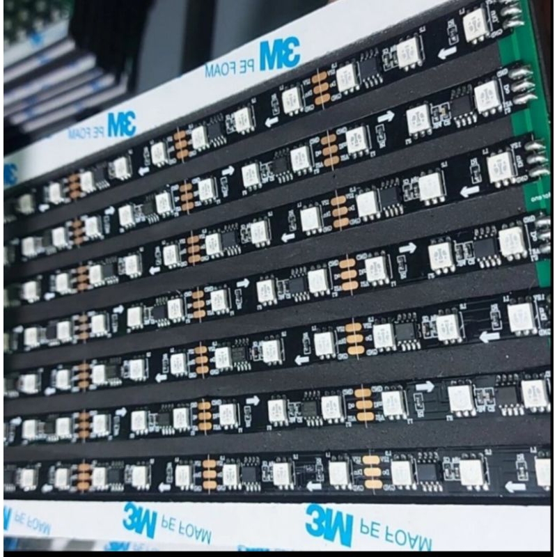 Hiasan dinding strobo kaca 7 baris kaligrafi بسم الله الرحمن الرحيم versi terbaru led WS 2811