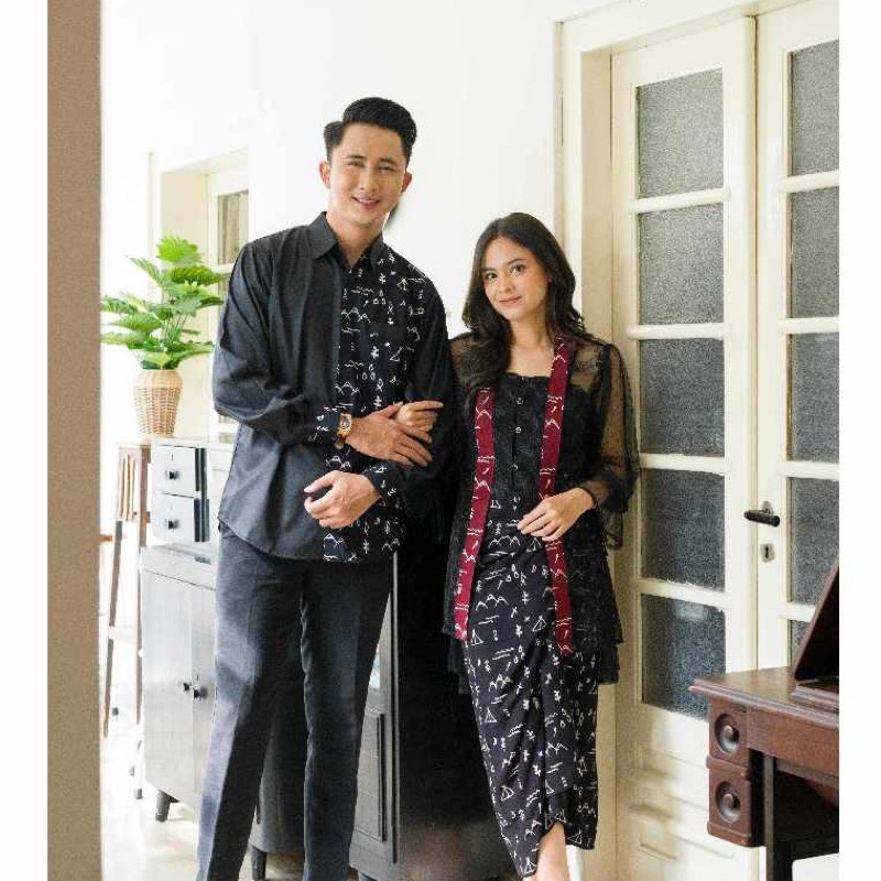 SEIA Kebaya modern wisuda kondangan kutu baru kebaya couple pasangan kebaya putih modern setelan bat