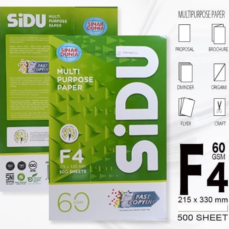 

Hvs 60 gr FOLIO Sinar Dunia