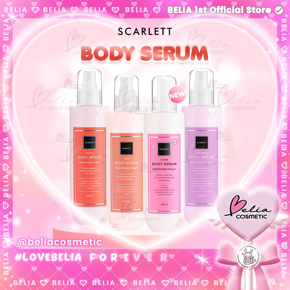 ❤ BELIA ❤ SCARLETT Whitening Body Serum 250ml | Serum Tubuh | Perawatan Tubuh | BPOM