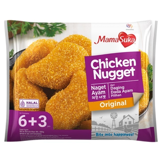 

Mamasuka Chicken Nugget Premium 400gr | Korean Chicken Nugget Extra Meat Mamasuka