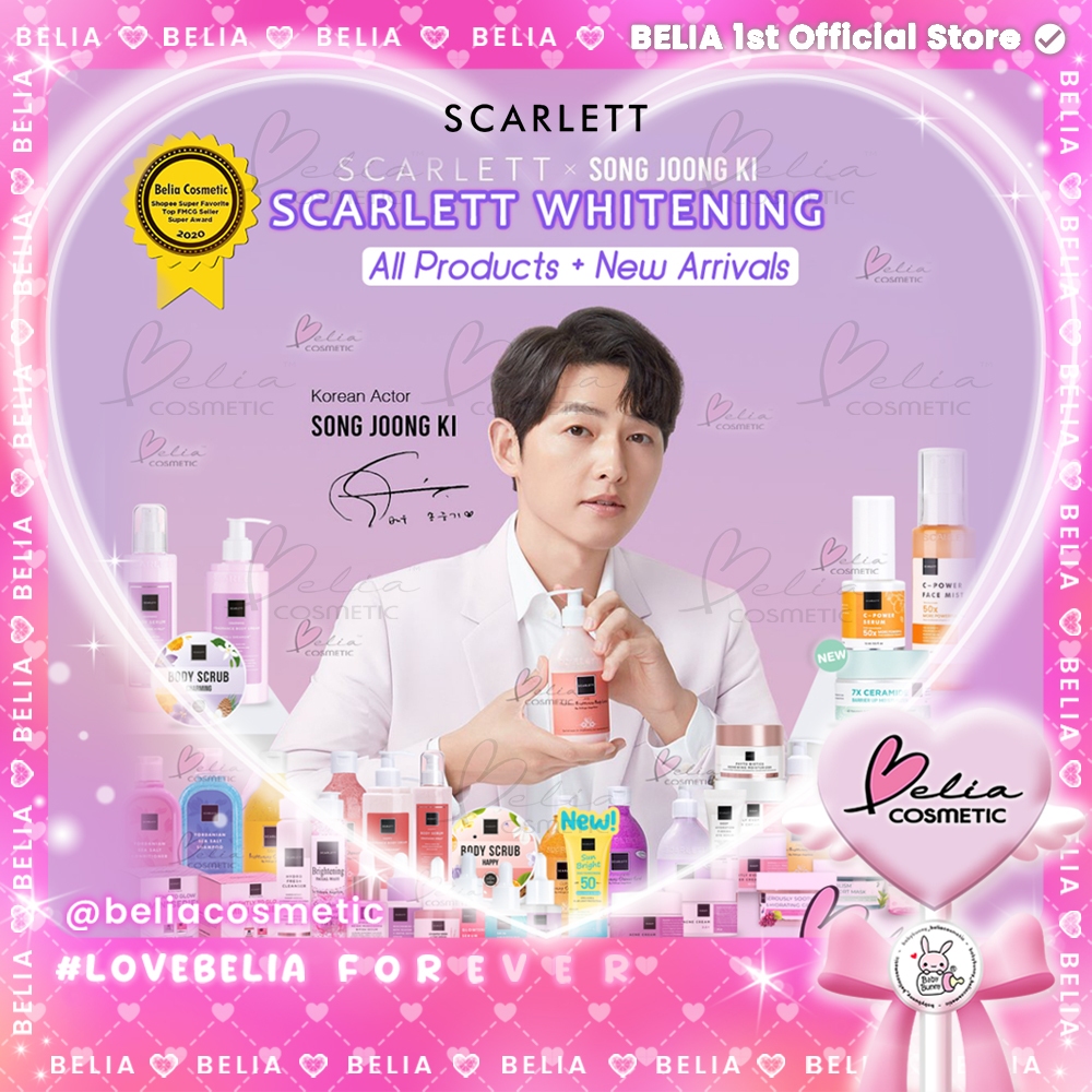 ❤ BELIA ❤ SCARLETT Whitening Body Lotion | Serum | Shower Scrub | Body Scrub | Shampoo & Conditioner