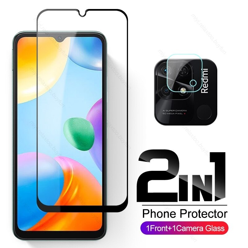 Tempered Glass Xiaomi Redmi 10c PAKET 2in1 Tempered Glass & CAMERA LENS Tempered Glass Redmi 10c