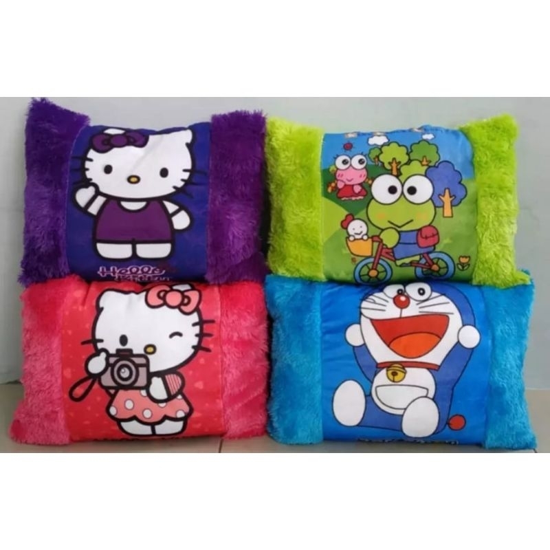 bantal bulu karakter isi dakron empuk bantal karakter bulu halus karakter anak bantal bulu bayi
