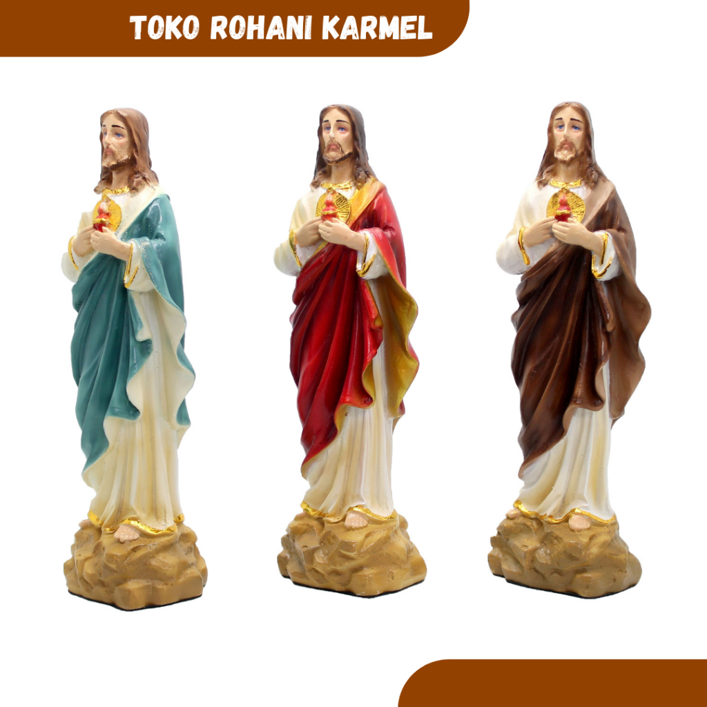 PATUNG YESUS HATI KUDUS 20 CM / PATUNG MARIA DAN YESUS  / PATUNG TUHAN YESUS