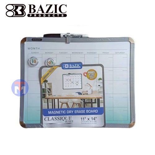 

Magnetic Dry Erase Calendar Board Bazic 11x14 Inch
