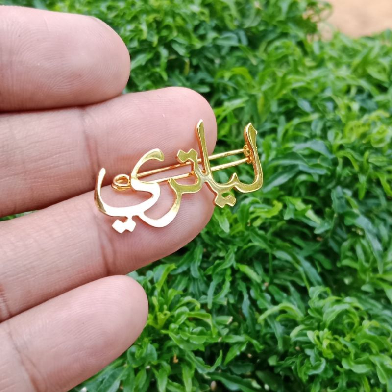 Bros Nama Titanium Huruf Arab dan Latin