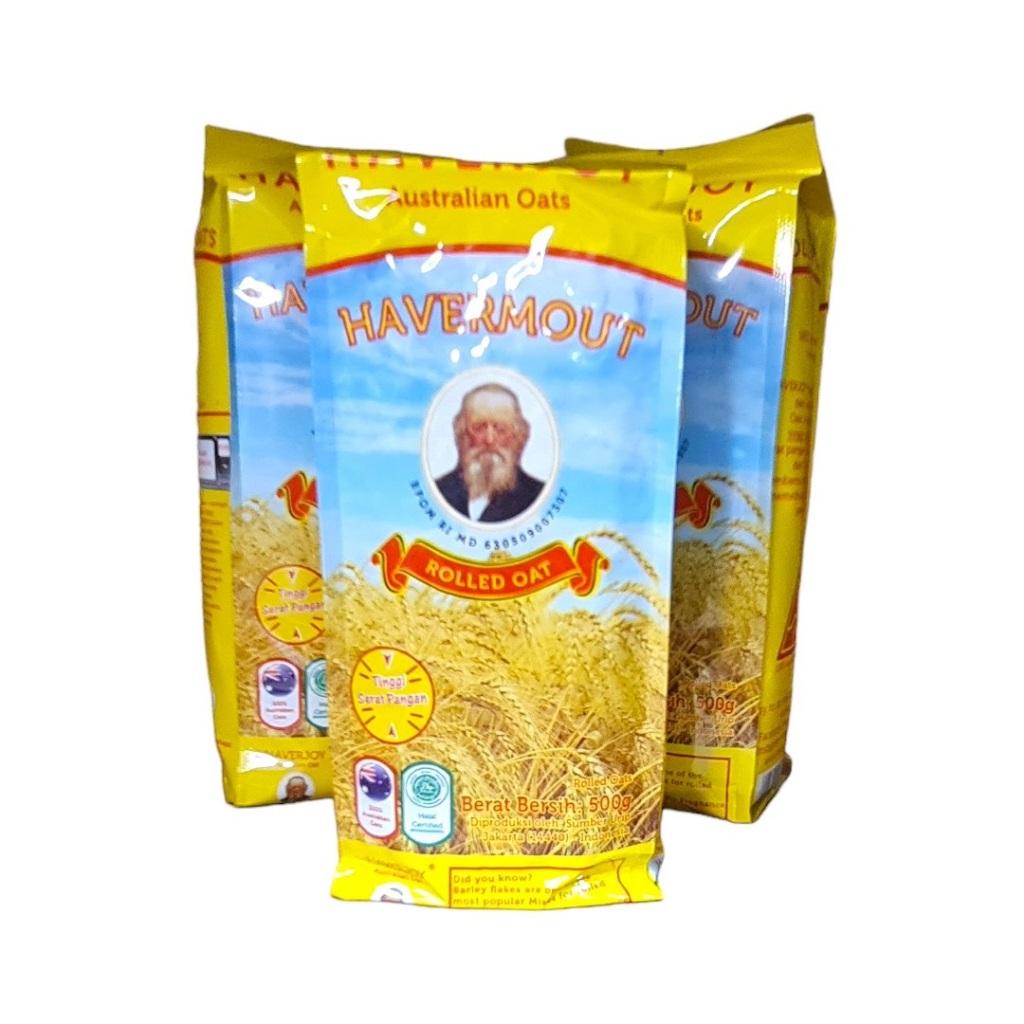 

Rolled Oat Oats Oatmeal Kasar Utuh Haverjoy havermout Kiloan 500Gr 500 Gr (Pack)