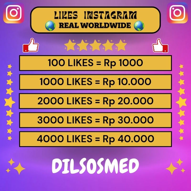 LIKE IG/INSTAGRAM REAL WORLDWIDE