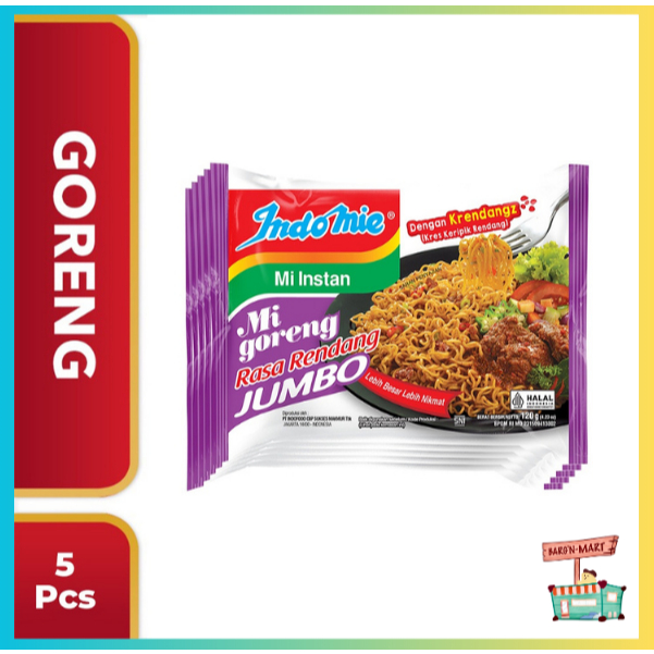 

5 Pcs - Indomie Goreng Rendang Jumbo