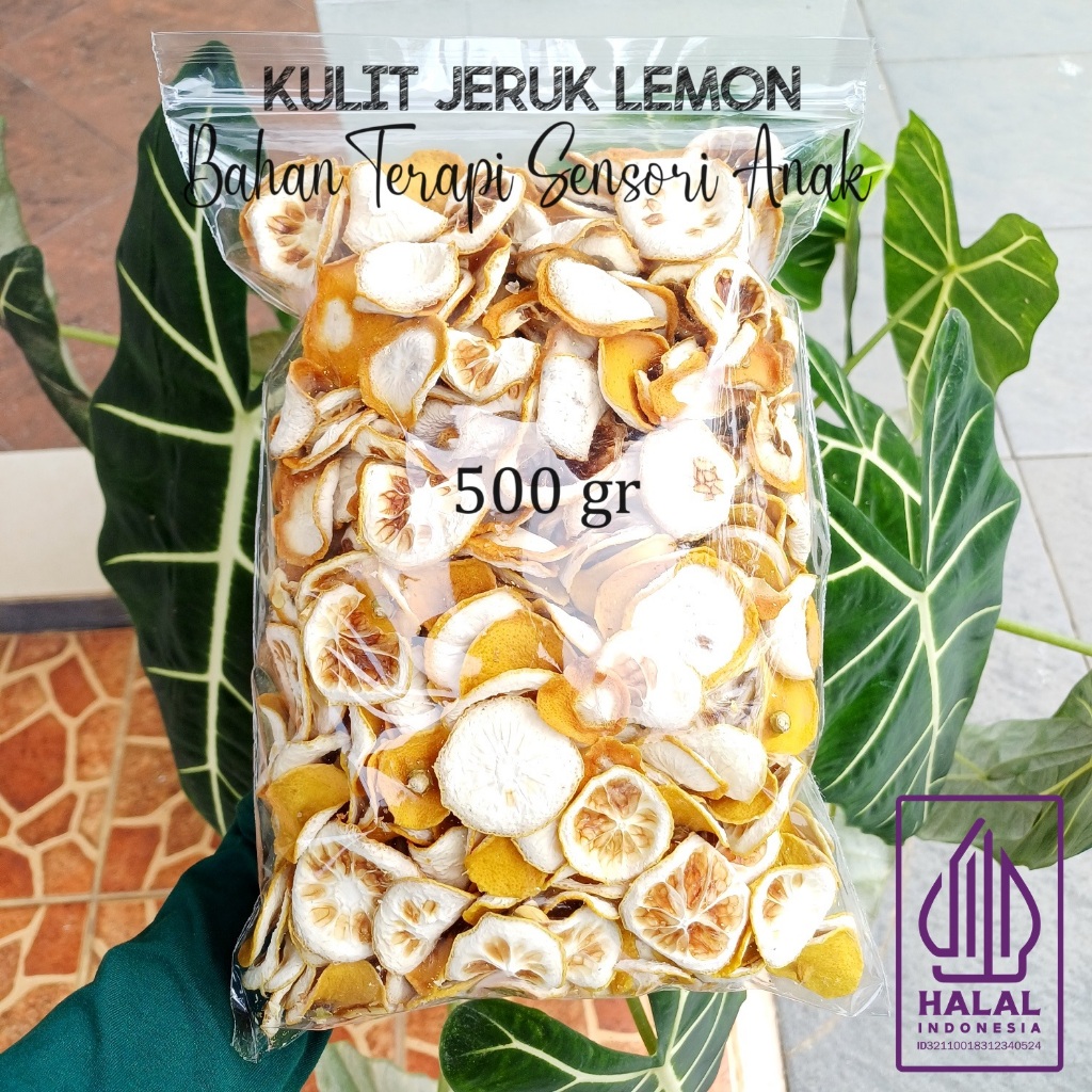 

Kulit Jeruk Lemon Kering Bahan Terapi Sensori Anak 500 gram