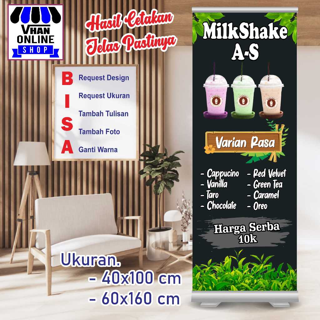 MMT Banner Spanduk Minuman Milkshake Dengan Design Keren