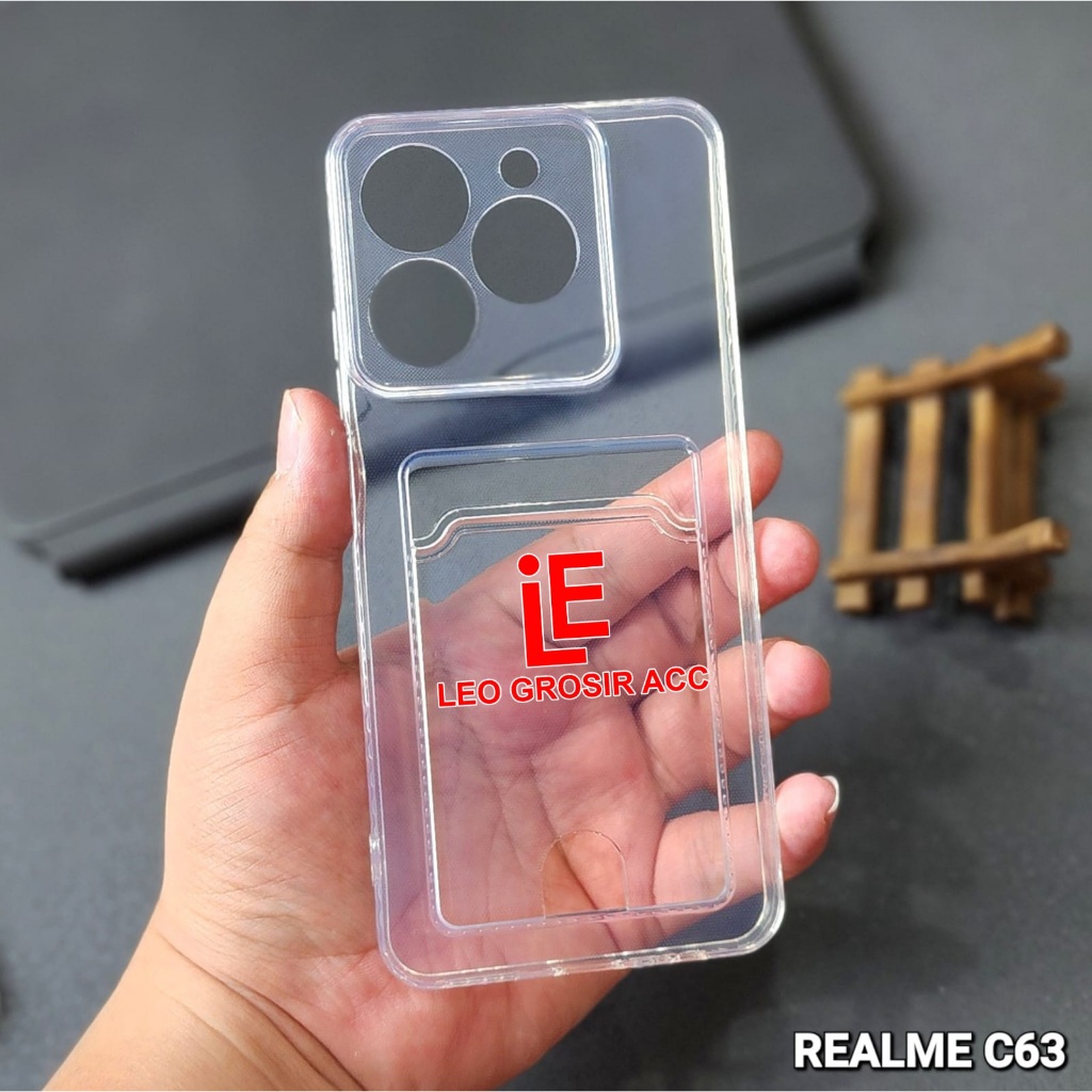 REALME C63 CASE CARD BENING SOFT CASE CLEAR SLOT KARTU CASE WALLET REALME C63