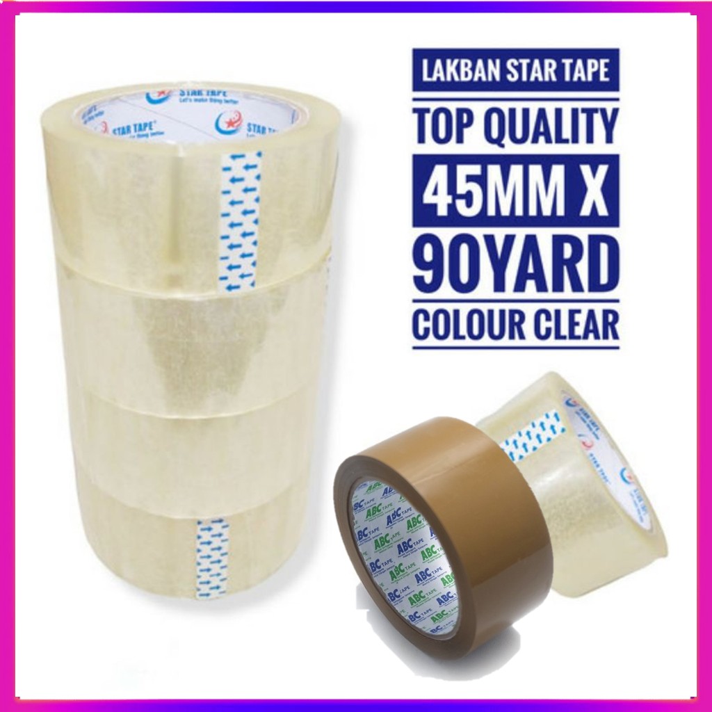 

OST Lakban Bening 45MM TAPE Lakban Coklat Roll