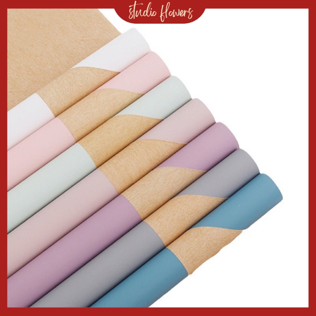 

Flower Wrapping Paper Cellophane Kertas Buket Florist Kertas Bunga Buket Bi Color Vintage KB6055