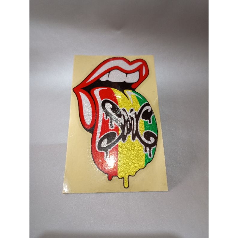 

stiker gambar lidah pelangi
