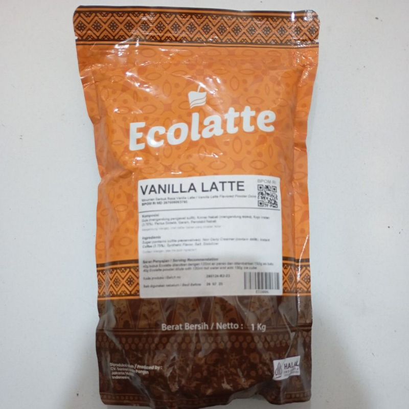 

BUBUK MINUMAN ANEKA RASA ECOLATTE RASA VANILLA LATTE (EX CHO' LATTE)