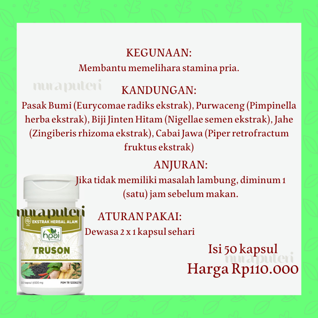 Truson HNI HPAI - Meningkatkan Vitalitas Pria