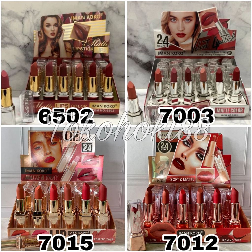 [ Lusinan ] Lipstick Iman Koko matte / Lipstick Batang / Grosir Kosmetik