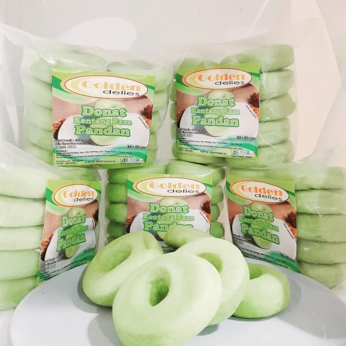 

Donat Pandan Golden Delies Frozen isi 10 pcs
