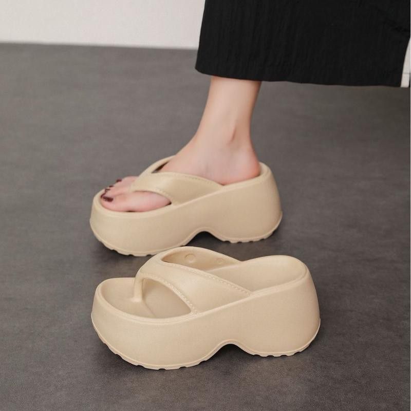 Sandal Wedges Jelly Wanita Tinggi 9cm / Wedges Jepit Heels Balance V258