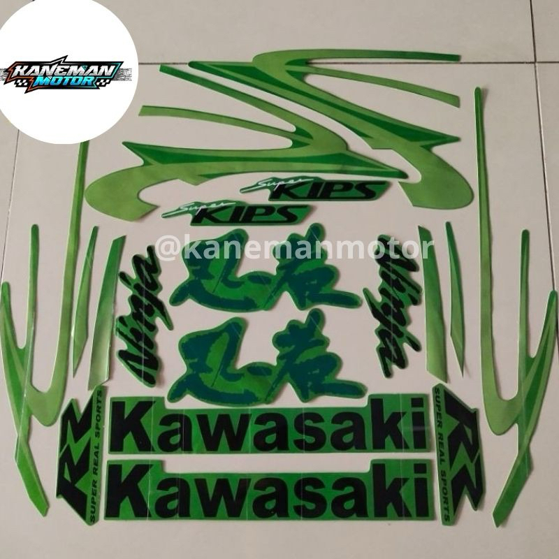 Striping Sticker Ninja rr 150 old 2010 2011 All Warna Standar Berkualitas Hijau