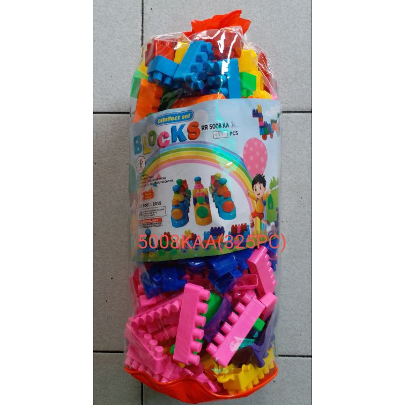 BLOCK PUZZLE MAINAN EDUKASI KREATIF BLOCK CREATIVE BLOCK ISI 325PCS DAN 270PCS PUZZLE JUMBO